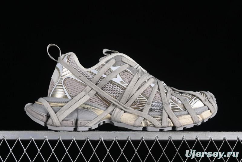 Balenciaga Phantom Sneaker 10th Generation Lace-Up Running Shoes with Transparent Heel Strap - W3XLL9191