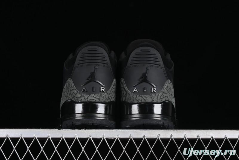 Nike Air Jordan 3 Retro Sneakers in Black with Elephant Print - CK9246-168
