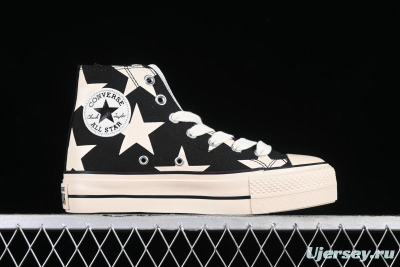 Converse All Star Lift High Top Platform Sneakers with Star Print - A09903C