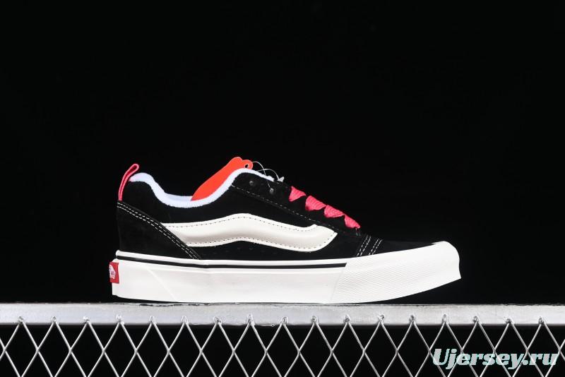 Vans Classics Knu Skool Retro Skate Shoes with Thickened Tongue and Oversized Toe - VN0009QCBLK