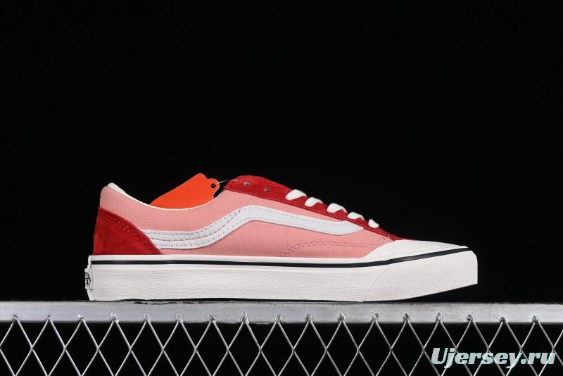 Vans Old Skool Reissue 136 High-End Pink Canvas Vulcanized Shoes with Detachable Lightweight Anti-Fatigue Insole - VN000MT6DWB
