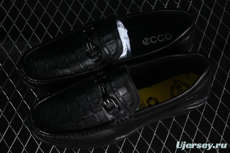 ECCO Soft Moc Series Loafers Men's British Slip-On Driving Shoes - 65707001001