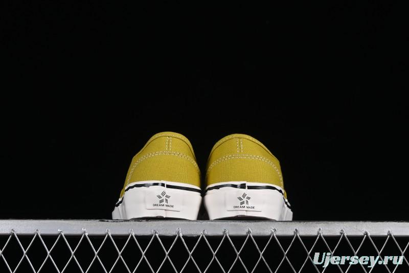 Kamiya Vulcanize Sneaker 23AW High-End Line Dissolved Yellow Canvas Shoes with Smiley Face Print Low-Top - M.C3