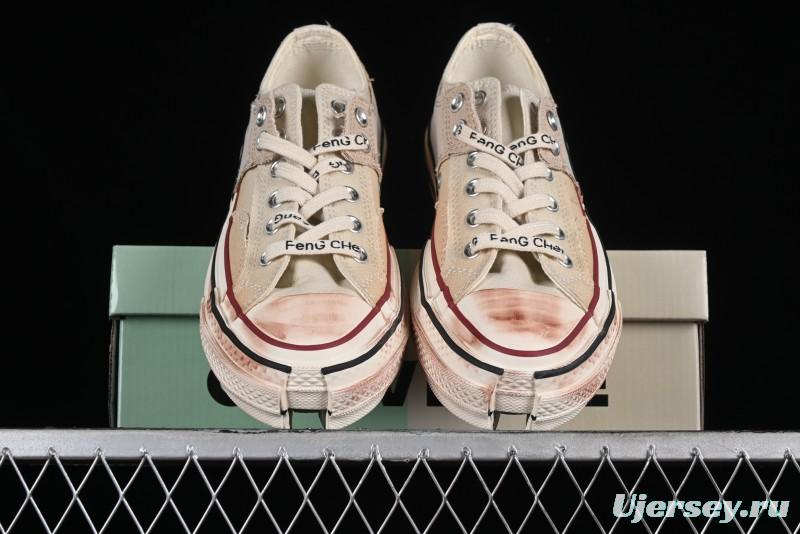 Feng Chen Wang Converse Chuck 70 Low 2-in-1 Deconstructed Canvas Sneakers - A07718C