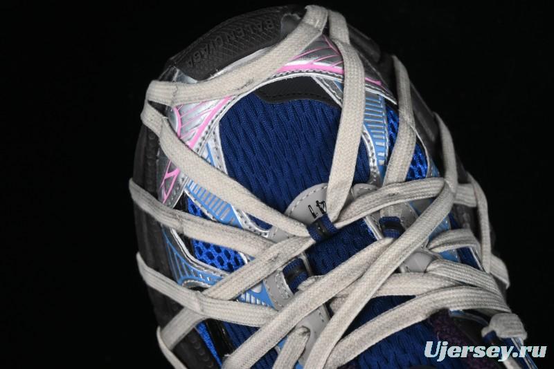 Balenciaga Phantom Sneaker 10th Generation Lace-Up Running Shoes with Transparent Heel Strap - W3XLL0525