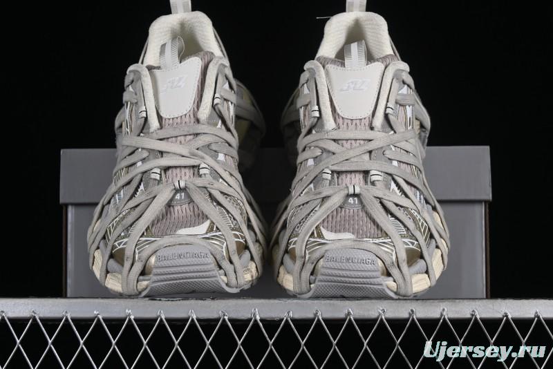 Balenciaga Phantom Sneaker 10th Generation Lace-Up Running Shoes with Transparent Heel Strap - W3XLL9191