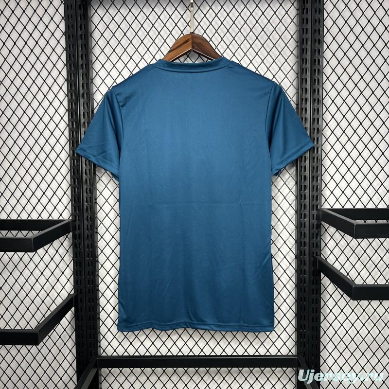 2024 Nike Ocean Blue Cotton T-shirt  #1032