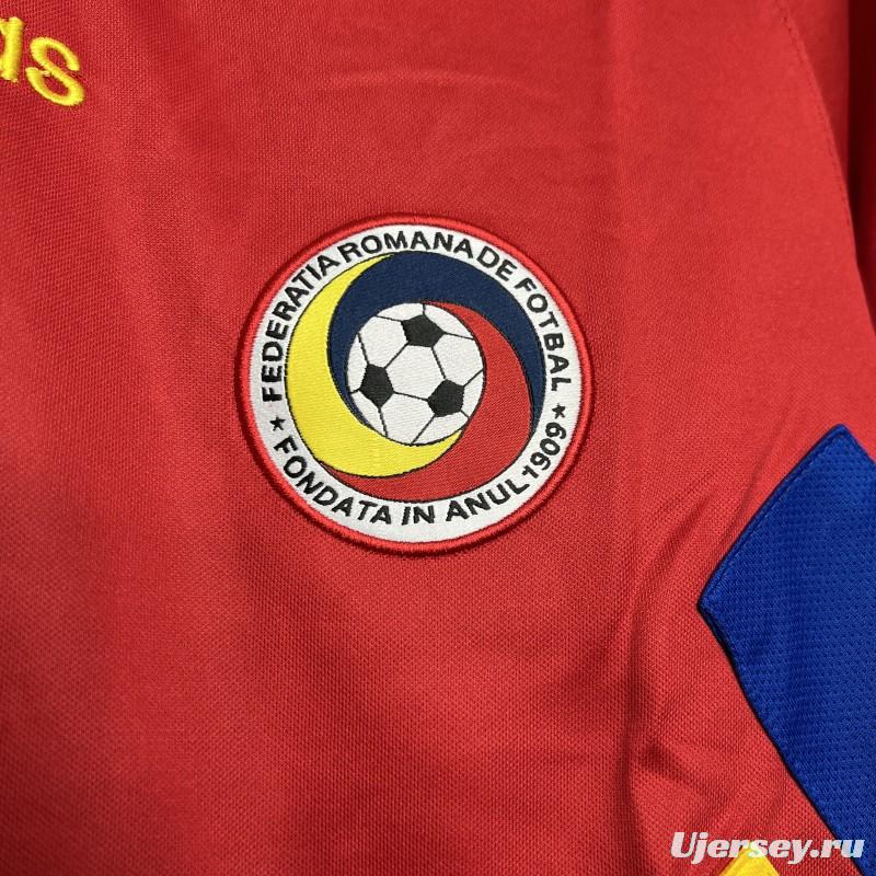 Retro 1994 Romania Away Red Jersey