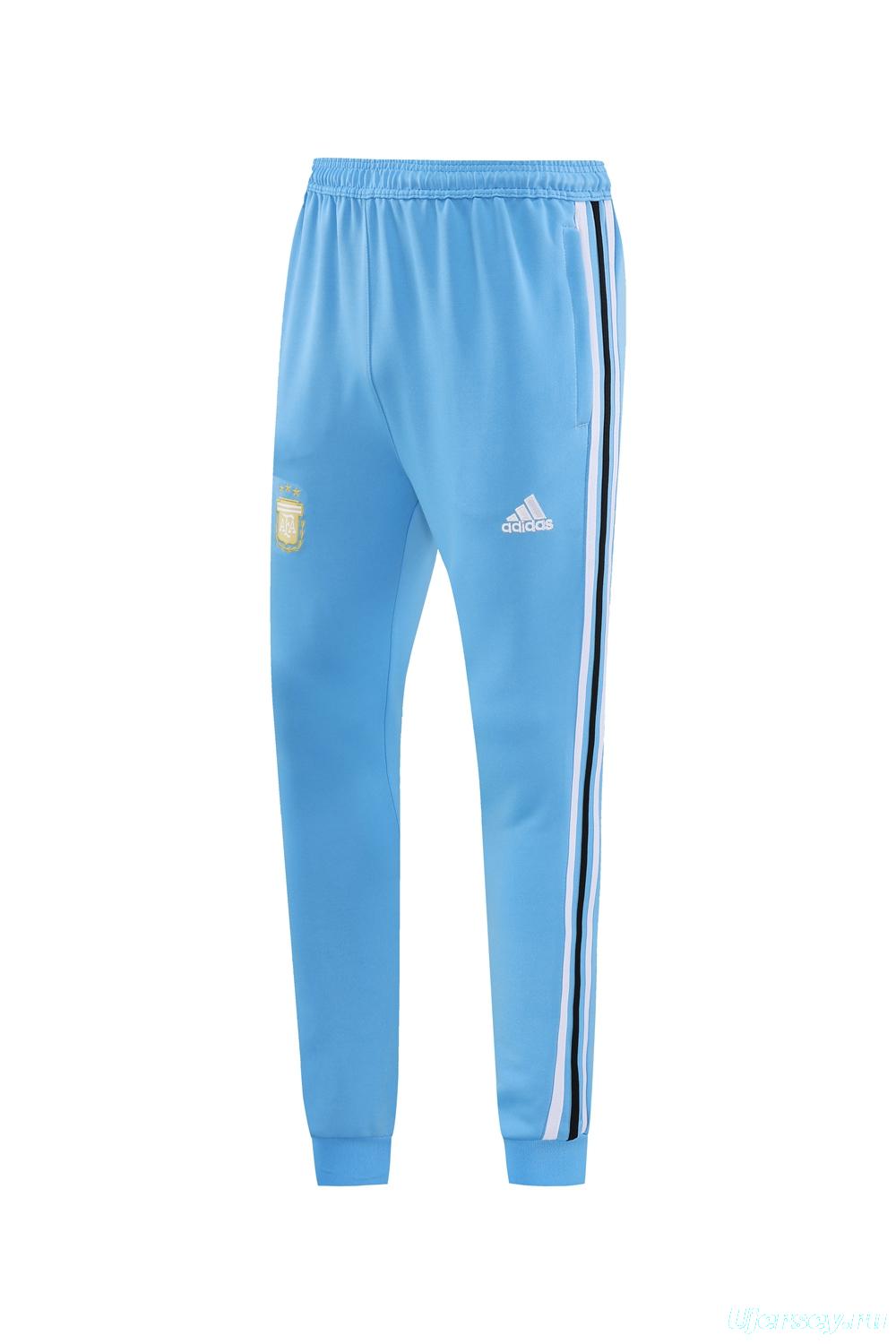 2024 Argentina Blue Full Zipper Jacket +Long Pants