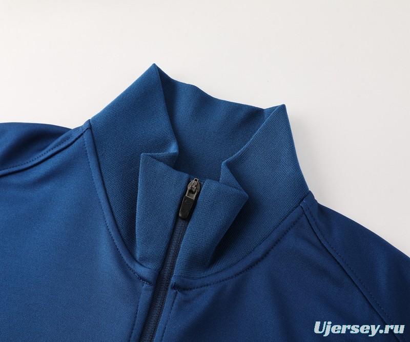 2024 Portugal Navy Full Zipper Jacket +Long Pants