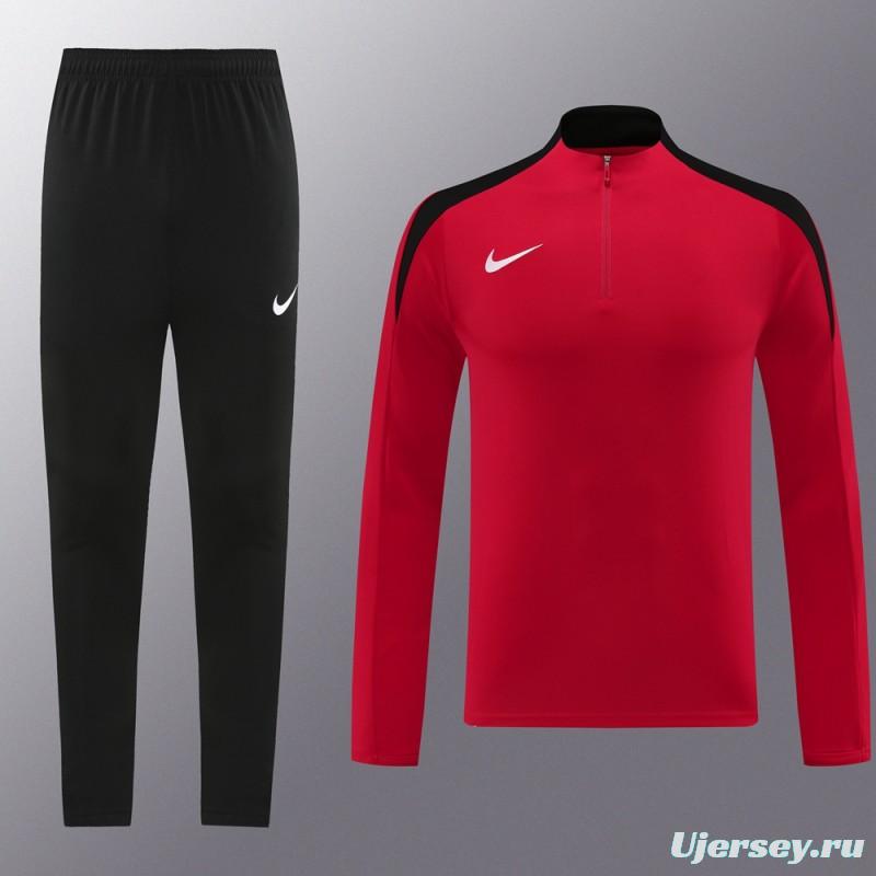 24/25 Nike Red Half Zipper Jacket+Long Pants