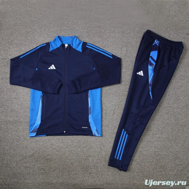 24/25 Adidas Navy/Blue Full Zipper Jacket +Long Pants