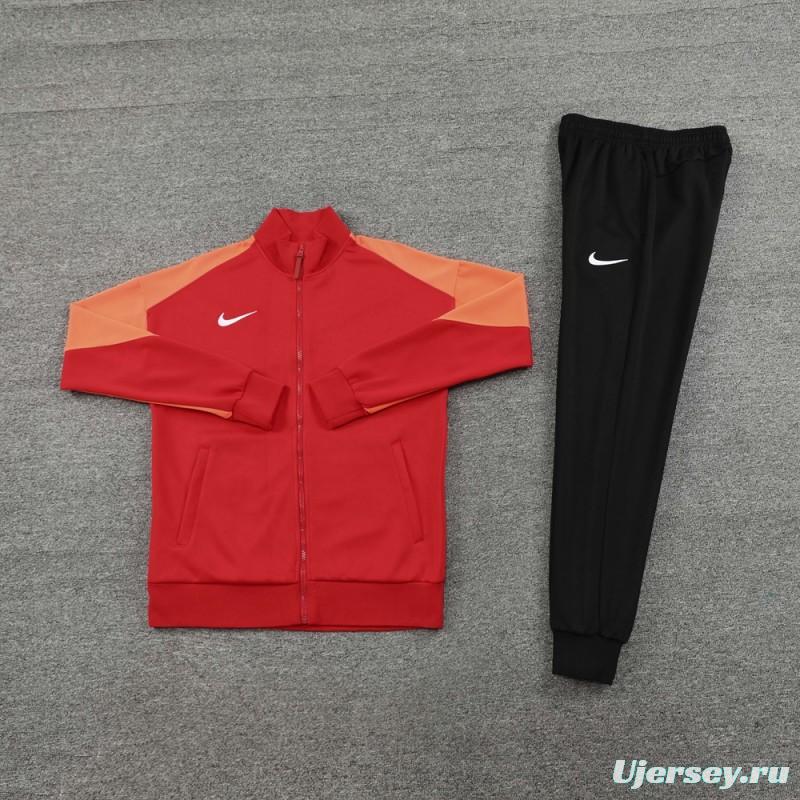 24/25 Nike Orange/Red Full Zipper Jacket +Long Pants