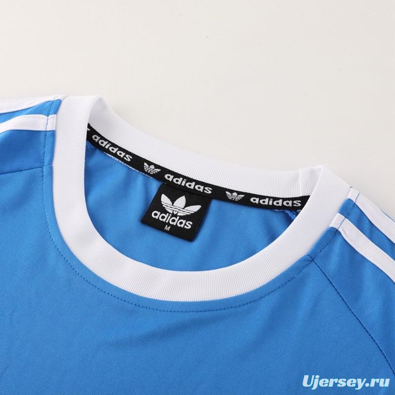 24/25 Adidas Original Blue Short Sleeve Jersey+Shorts