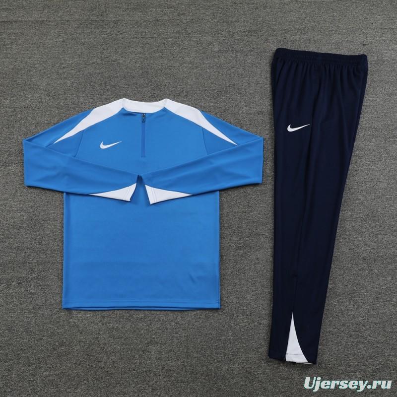 24/25 Nike Blue Half Zipper Jacket+Long Pants