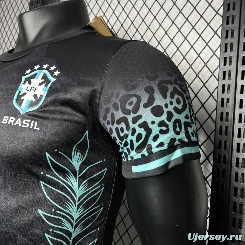 Player Version 2024 Brazil Pele Black Special Edition Jersey
