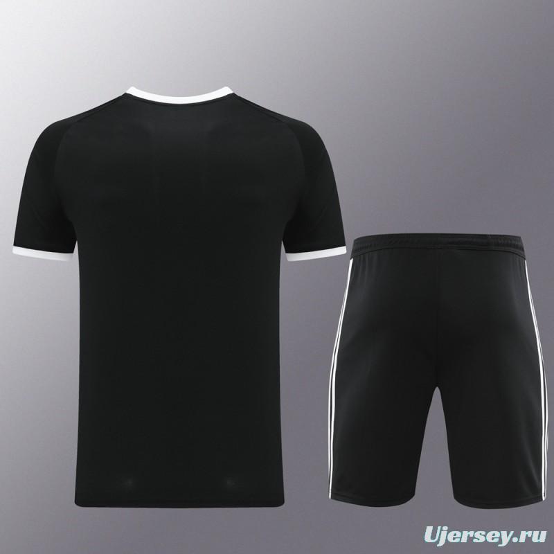 24/25 Adidas Original Black Short Sleeve Jersey+Shorts