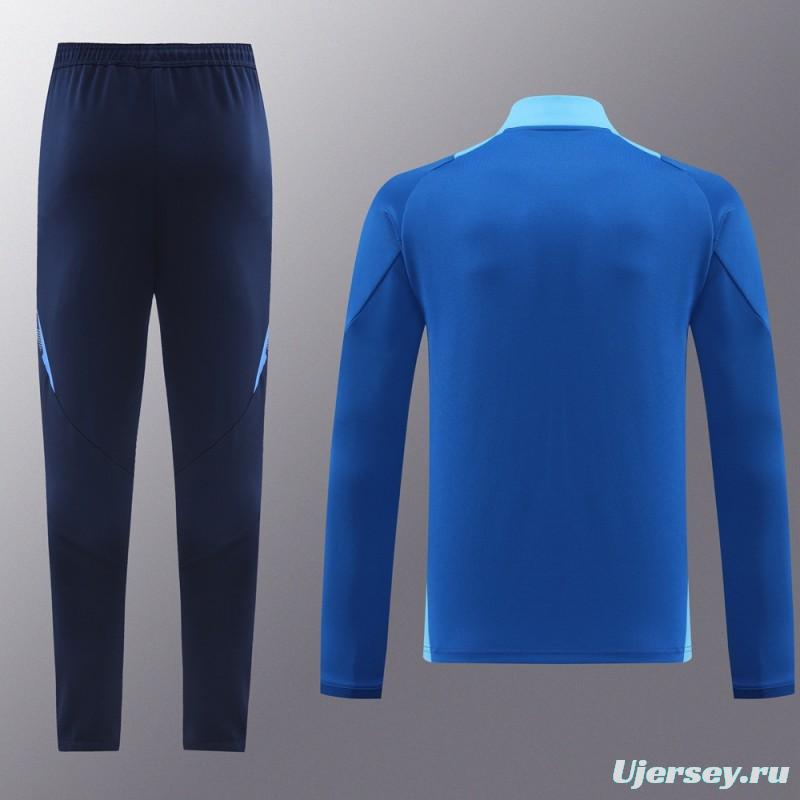 24/25 Adidas Blue Full Zipper Jacket +Long Pants