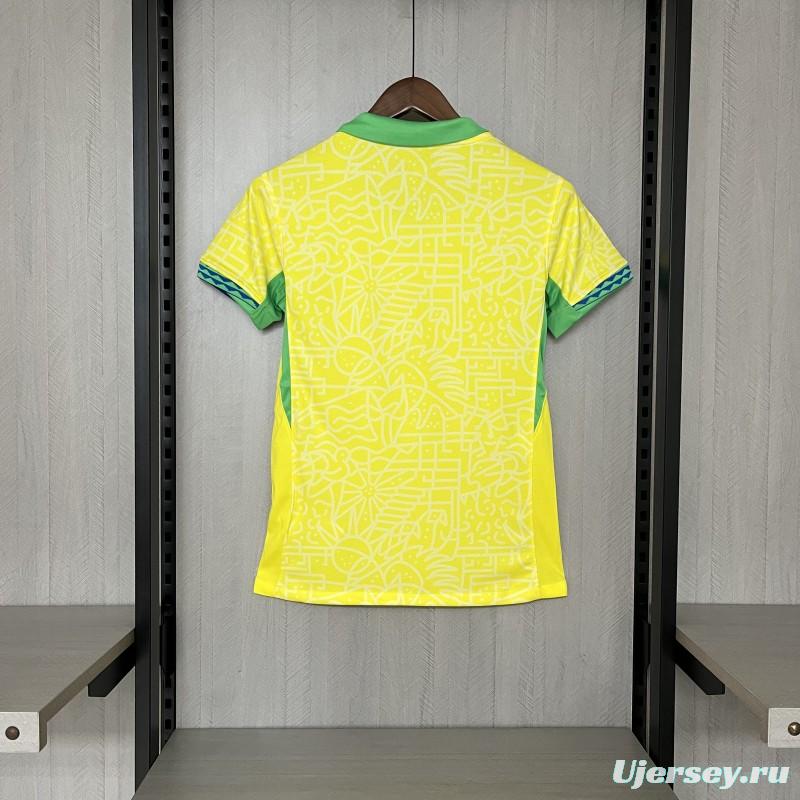 2024 Womens Brazil Home Shirt Jersey