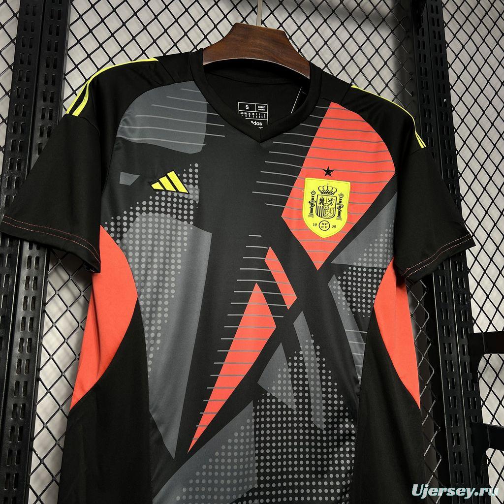 2024 Spain Euro Goalkeeper Black Jersey