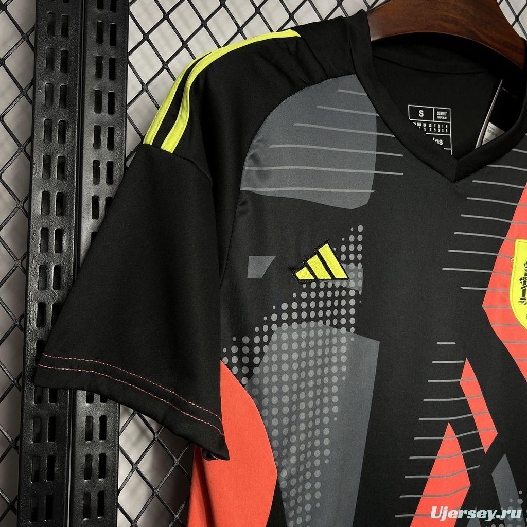 2024 Spain Euro Goalkeeper Black Jersey