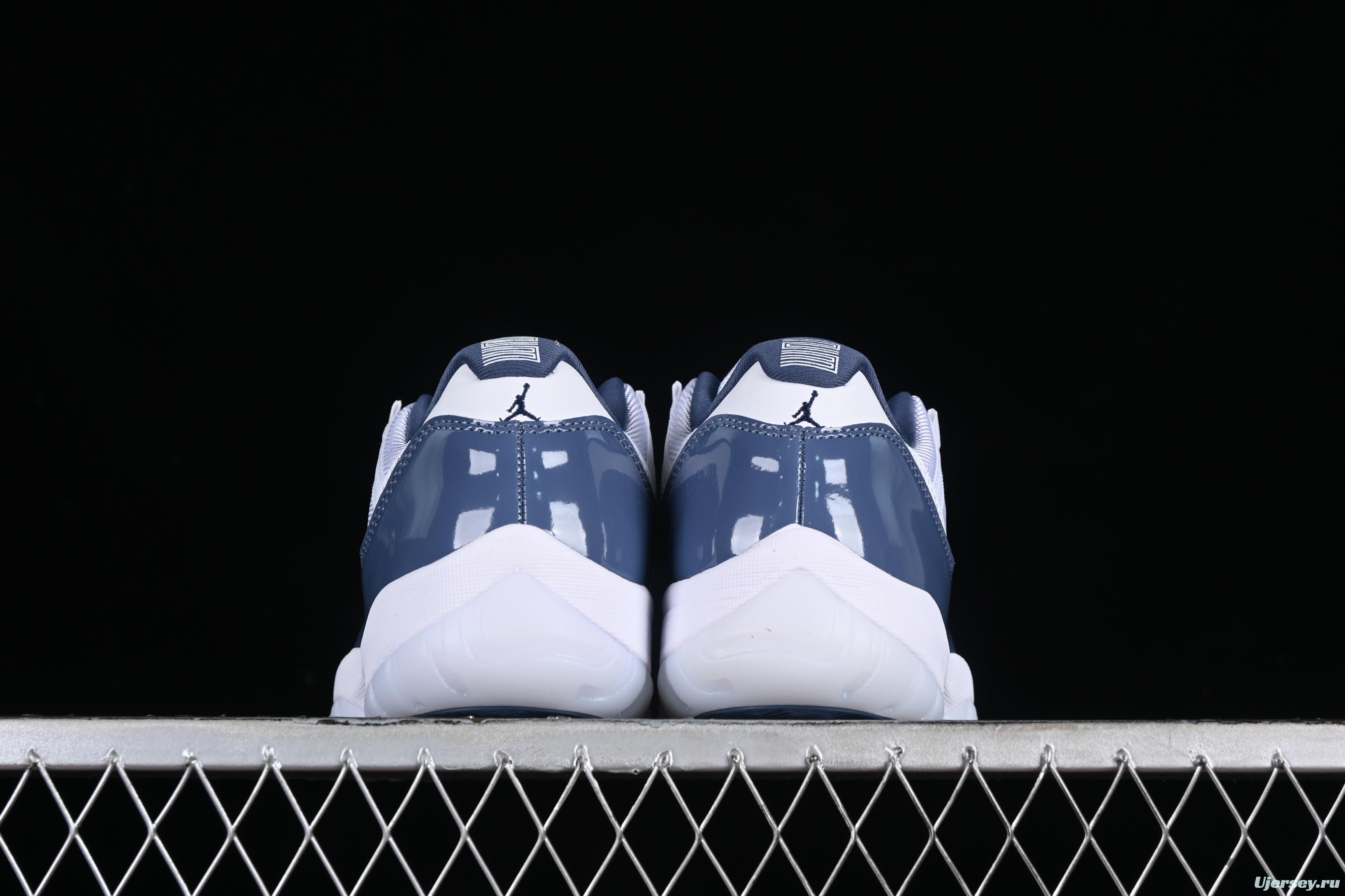 Nike Air Jordan 11 Low "Diffused Blue" Retro Basketball Shoes with Patent Leather Accents - FV5104-104