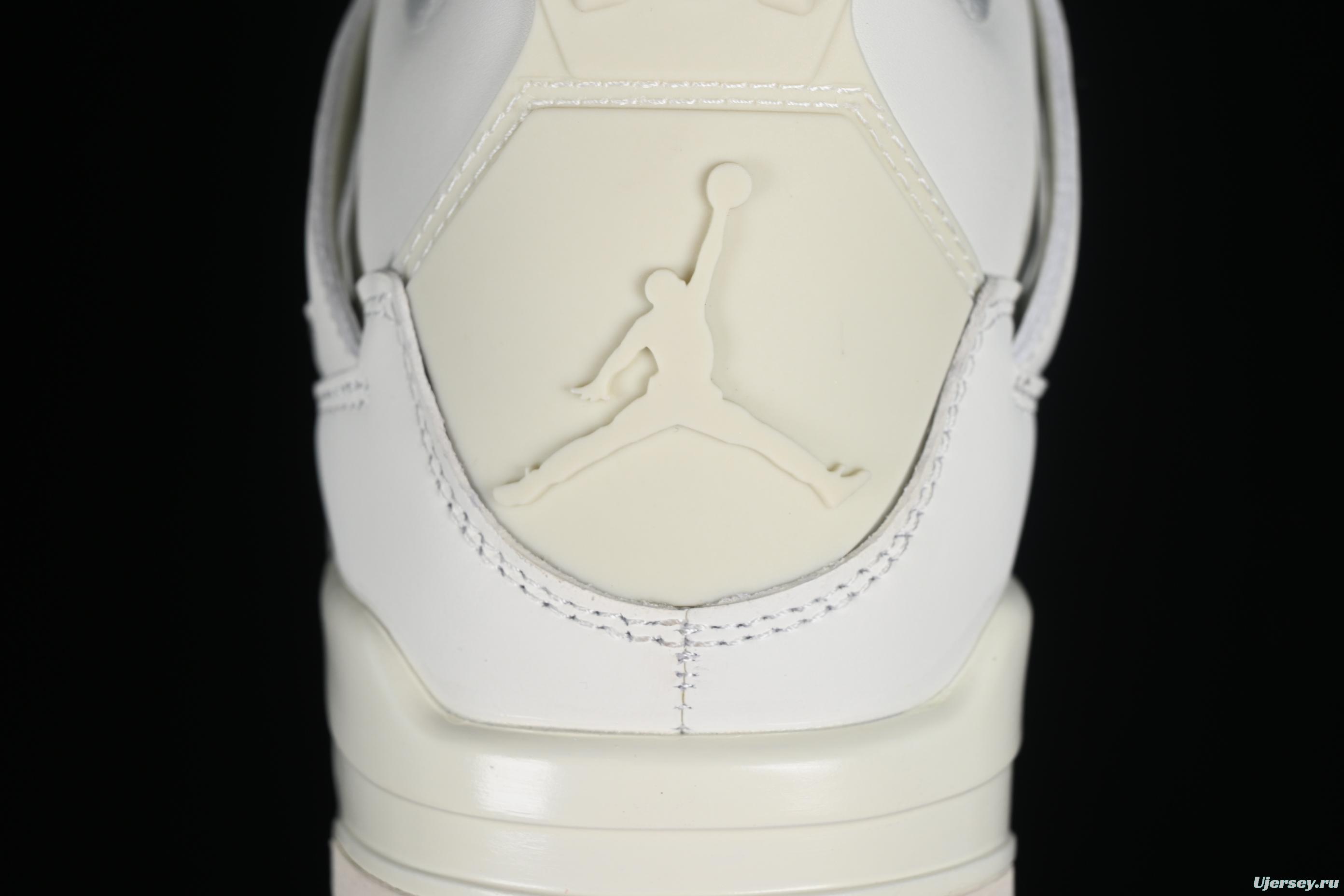 Nike Air Jordan 4 Retro Sneakers with Metallic Gold Accents - AQ9129-170