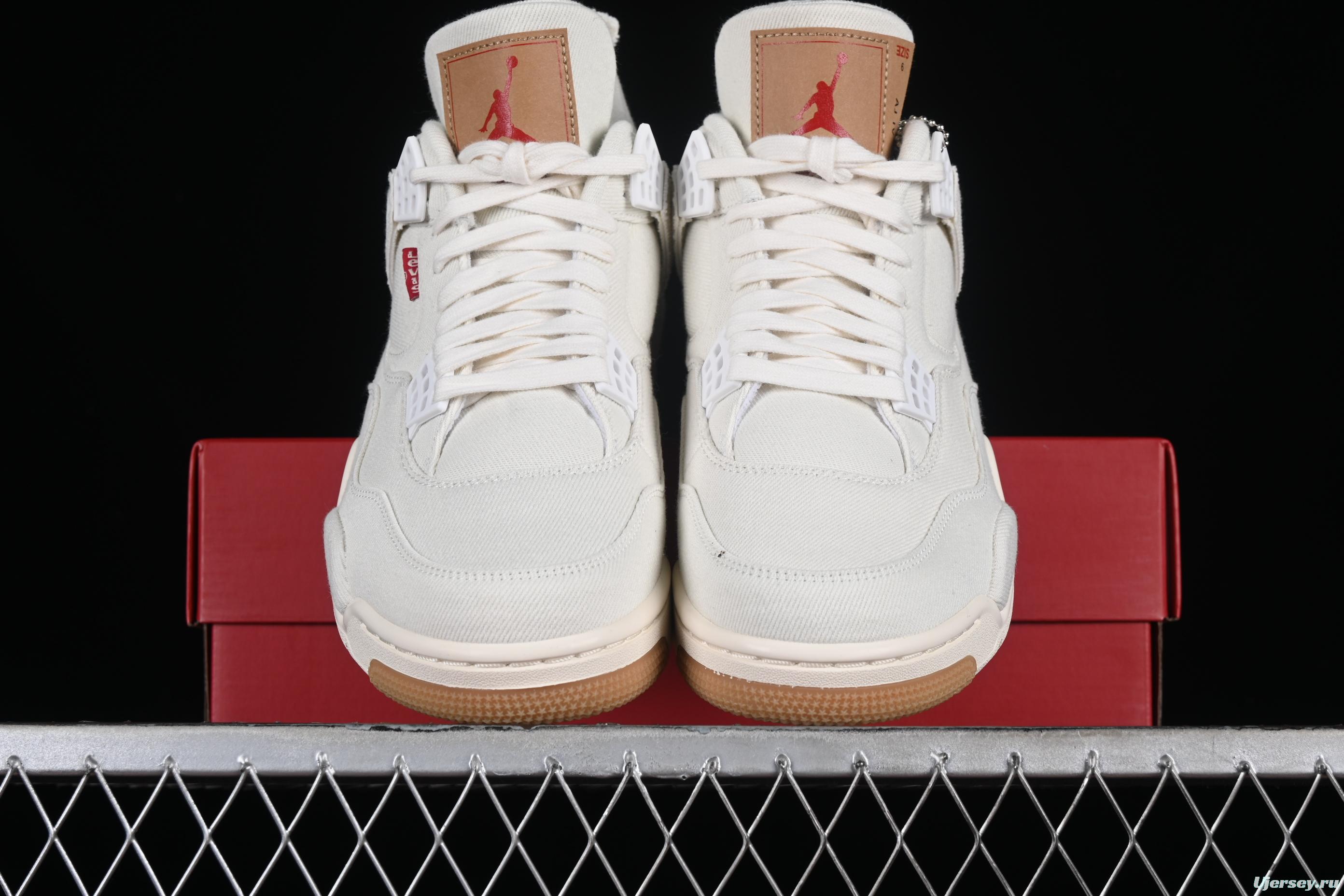 Levi's x Nike Air Jordan 4 Denim Basketball Shoes - AO2571-100