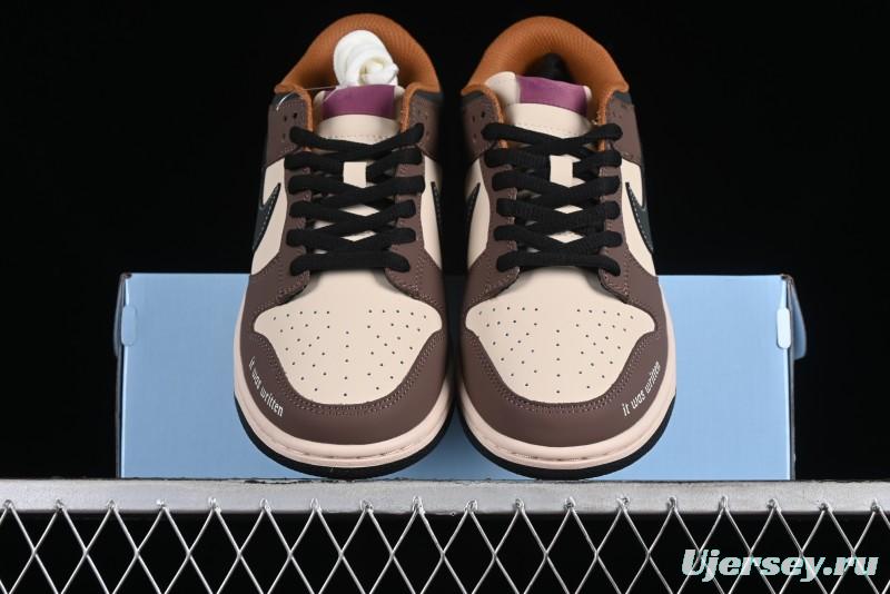 Nike SB Dunk Low Casual Skateboarding Shoes in Black/Brown - MU0232-370
