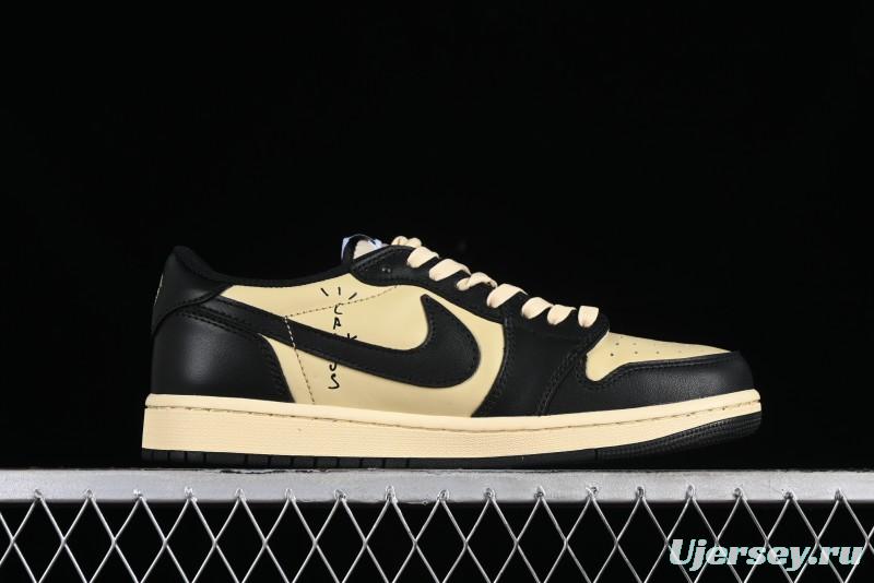 Nike Travis Scott x Air Jordan 1 Low OG AJ1 Reverse Swoosh Sneakers - DM7866-201