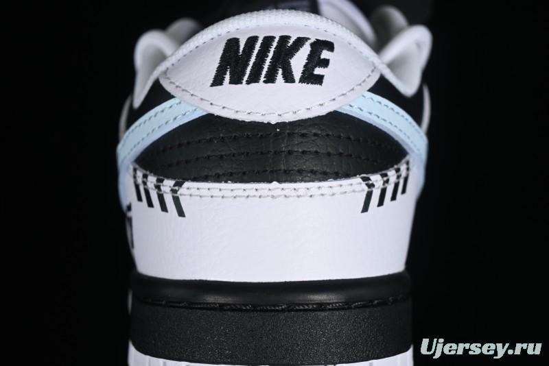 Nike Dunk Low Reverse Panda Graffiti Color SB Lace-Up Low-Top Casual Skate Shoes - FD9064-011