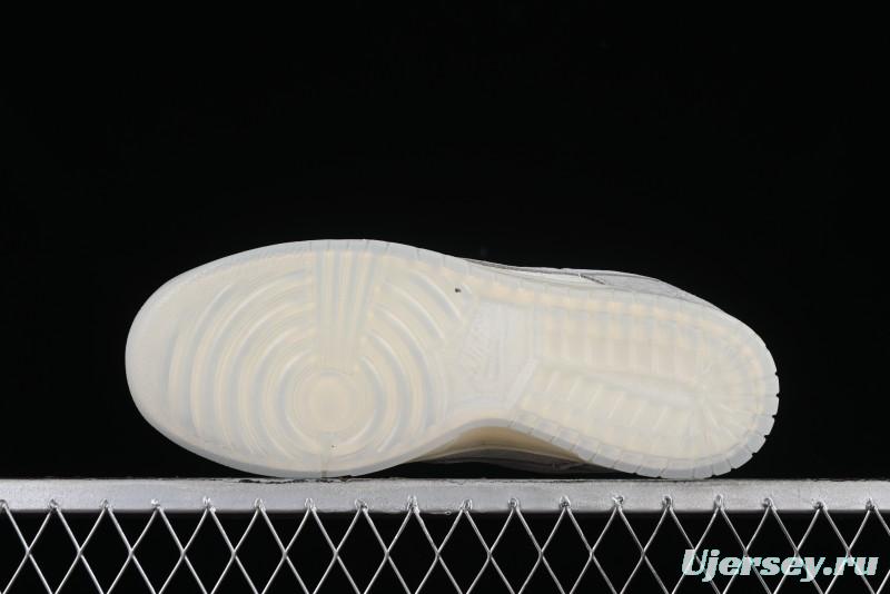 Nike SB Dunk Low LV Collaboration - Beige Grey Crystal Sole Night Light Anniversary High-End Custom Low-Top Casual Sneakers - CR8033-503