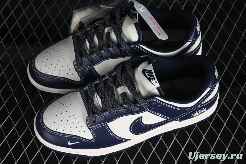 Nike SB Dunk Low Stussy Collaboration - Mark Line Starry Sky Anniversary High-End Custom Low-Top Casual Skate Shoes - BB9898-002