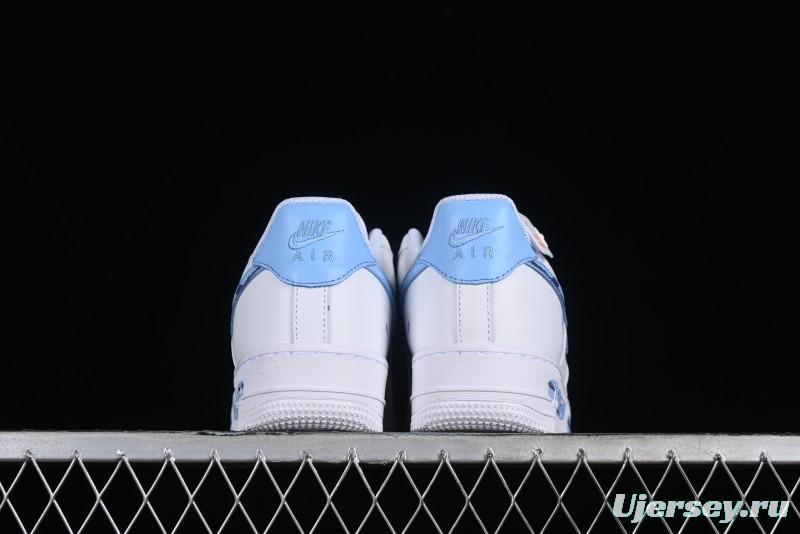 Nike Air Force 1 '07 Low Custom Chinese Style - Spring Cherry Blossom Casual Sneakers - DD8959-100