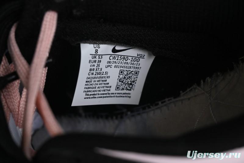 Nike Dunk Low Custom Deconstructed Strap Casual Sneakers in Black Pink - CW1590-100