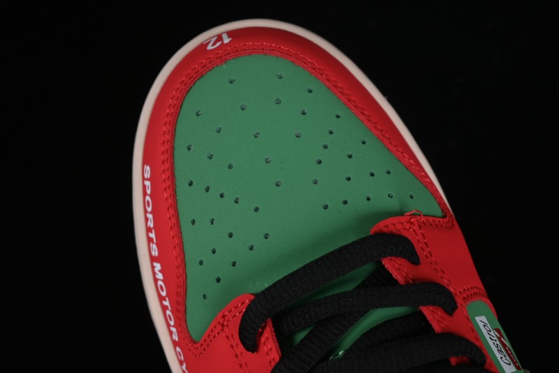 Nike SB Dunk Low Casual Skateboarding Shoes Racing Red/Green - MU0232-361