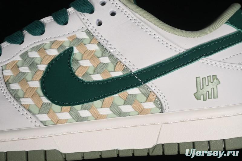 Nike SB Dunk Low UN Collaboration - White Green Swoosh Anniversary Custom Low-Top Casual Skate Shoes - DQ1098-359