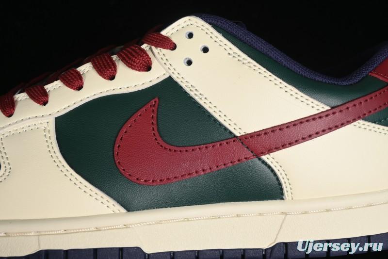 Nike SB Dunk Low Retro Skateboarding Shoes with Gorge Green and Red Swoosh Design - FV8106-361
