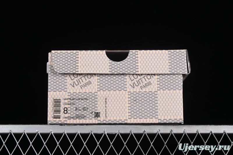 Nike SB Dunk Low LV Collaboration - Beige Grey Crystal Sole Night Light Anniversary High-End Custom Low-Top Casual Sneakers - CR8033-503