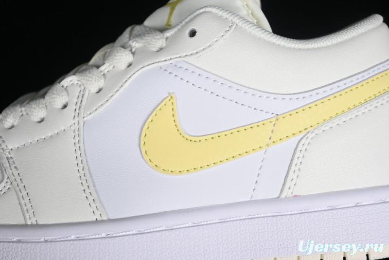 Nike Air Jordan 1 Low AJ1 Lemon Yellow Low-Top Casual Sneakers - FV8486-181