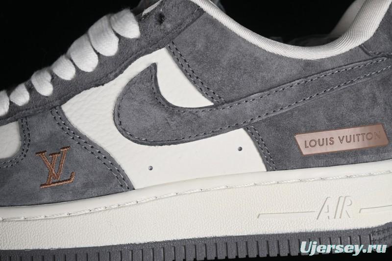 Nike Air Force 1 '07 Low LV Collaboration - Beige Grey Pigskin Casual Sneakers - HD1968-011