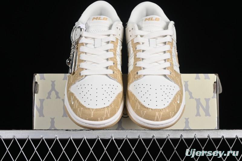 Nike SB Dunk Low MLB Collaboration - Yellow Denim Anniversary Custom Low-Top Casual Skate Shoes - DQ1098-346