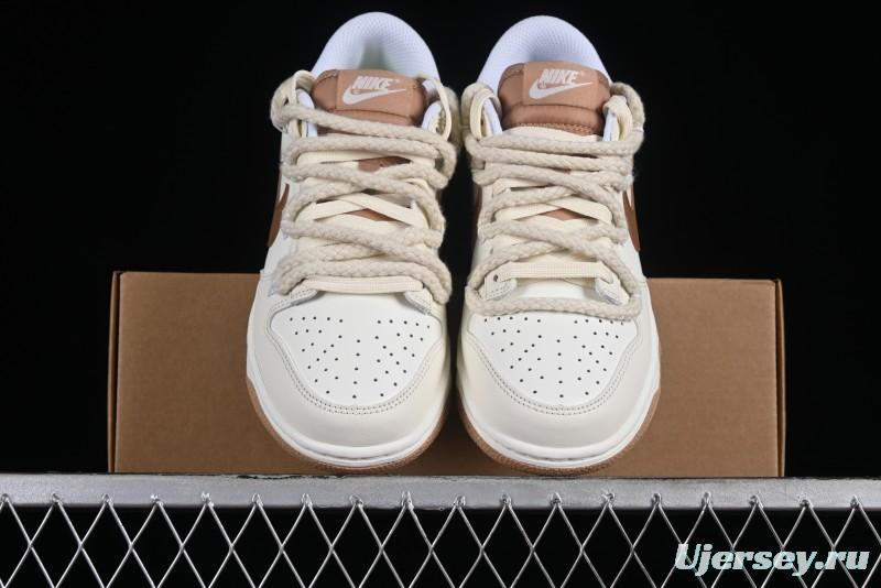 Nike Dunk Low Next Nature "Hemp" Mischievous Doll Soy Milk Bear Maillard Simple and Versatile SB Lace-Up Low-Top Casual Sneakers - DD1873-200