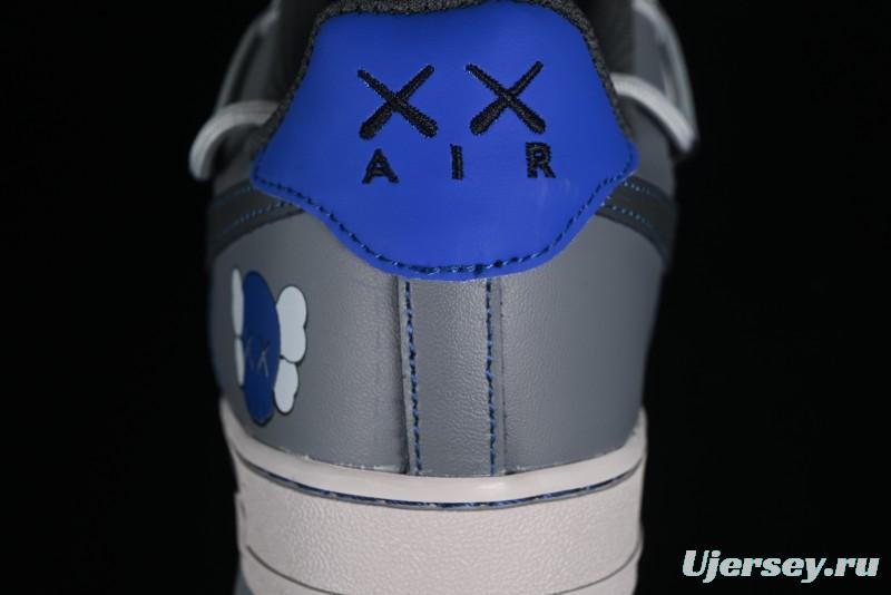 Nike Air Force 1 '07 Low Custom Strap Casual Sneakers with Kaws Collaboration - KS6869-333