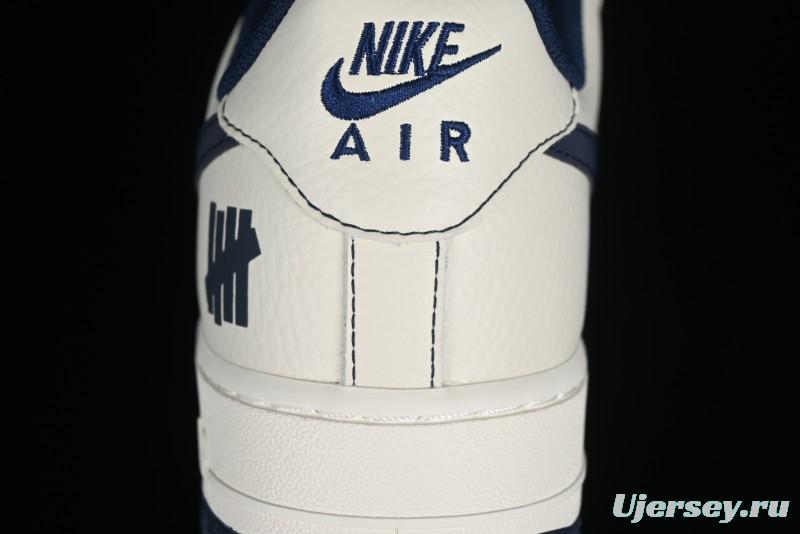 Nike Undefeated Air Force 1'07 Low Casual Sneakers in Deep Blue with Custom Leather and Reflective Details - UN2395-522