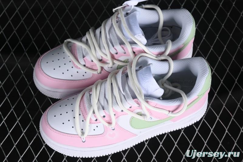 Nike Air Force 1 '07 Low Casual Sneakers with Dreamy Butterfly & Pastel Macaron Colorway - VV1998-013