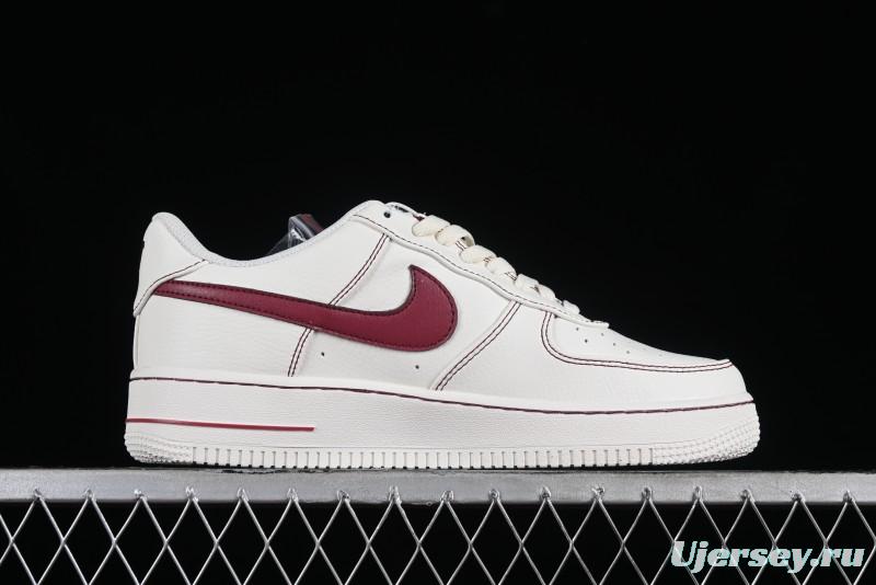Nike Vlone x Air Force 1 '07 Low Collaboration Wine Red Casual Sneakers - AA5360-010