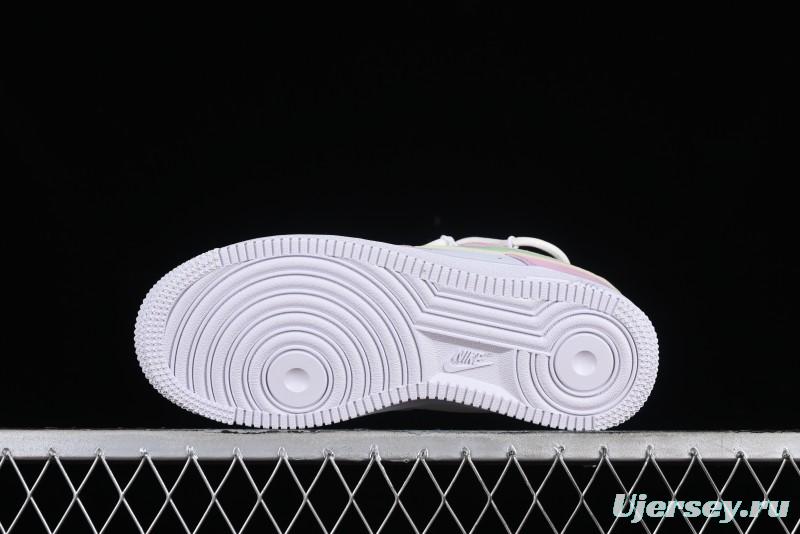 Nike Air Force 1 '07 Low Casual Sneakers with Dreamy Butterfly & Pastel Macaron Colorway - VV1998-013