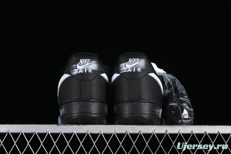 Nike Air Force 1 '07 Low Classic Black White Swoosh Casual Sneakers - FZ0627-010