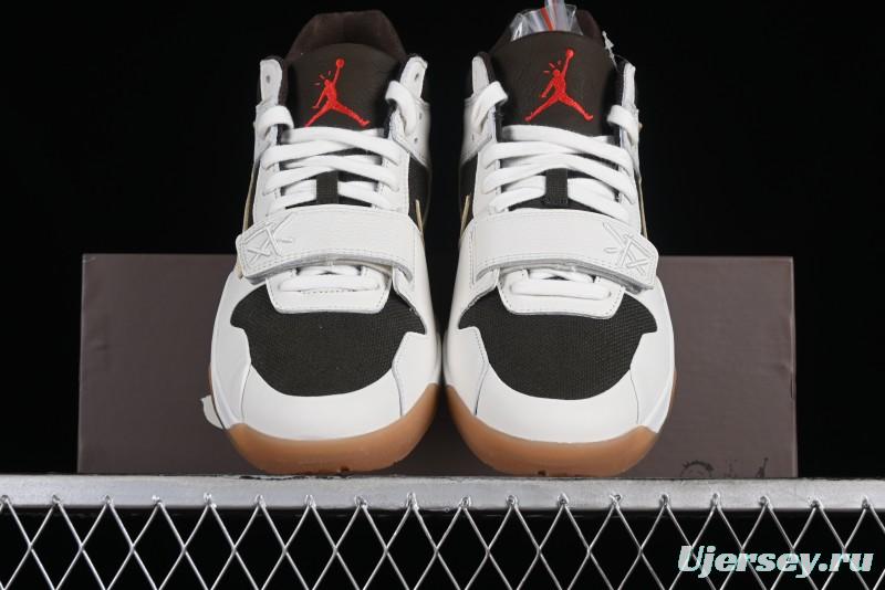 Nike Travis Scott x Jordan Cut The Check AJ1 Basketball Shoes with Velcro Design - FZ8117-100